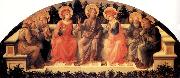 Fra Filippo Lippi Sts Francis,Lawrence,Cosmas or Damian,John the Baptist,Damian or Cosmas,Anthony Abbot and Peter oil painting